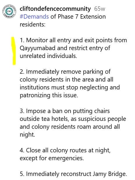 DHA boundary demands