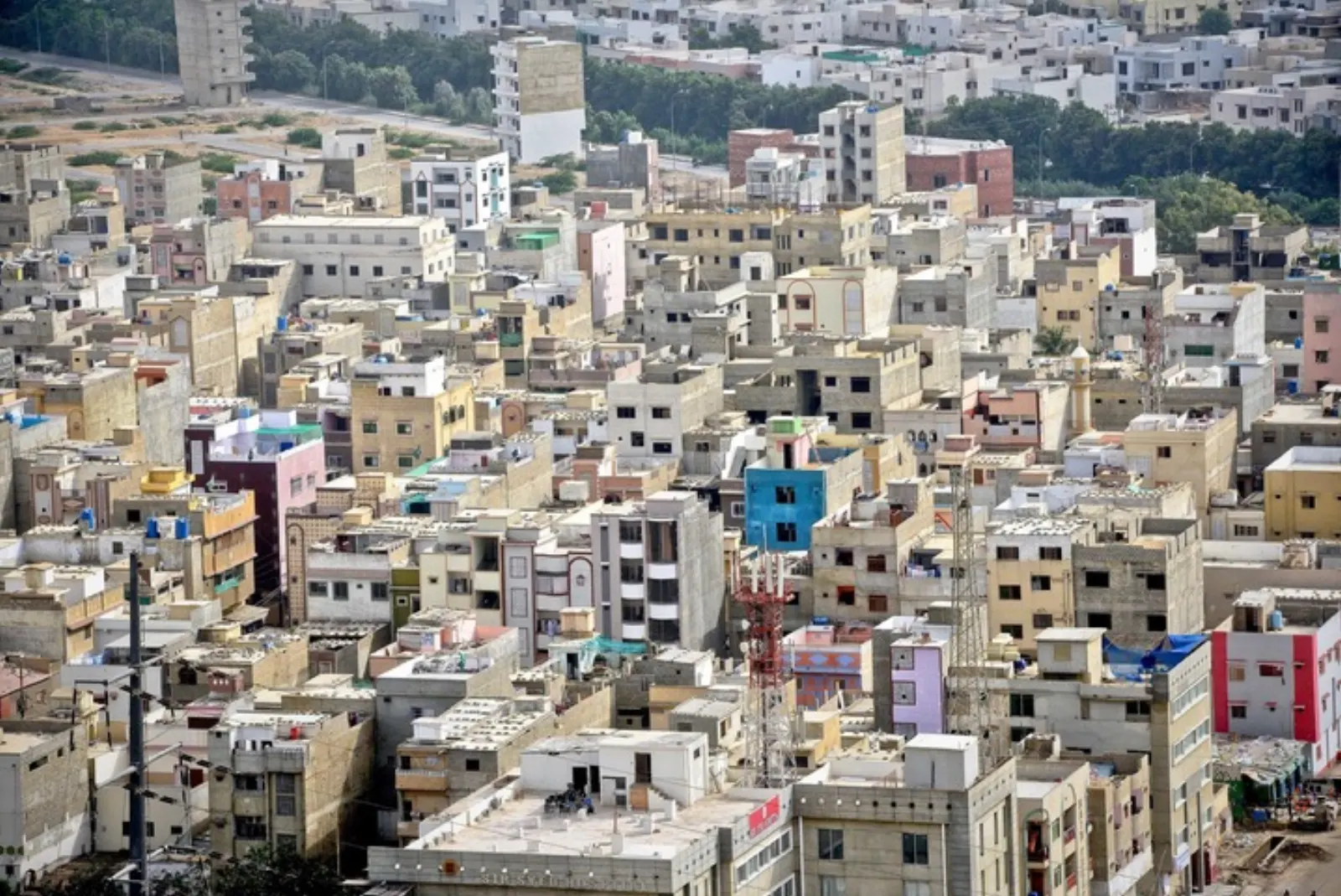 Aerial view of Qayyumabad
